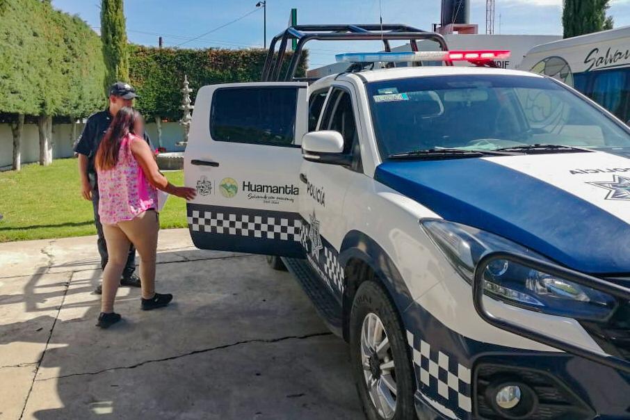 Brindan acompañamiento  IMM y Seguridad Pública de Huamantla a mujer víctima de violencia